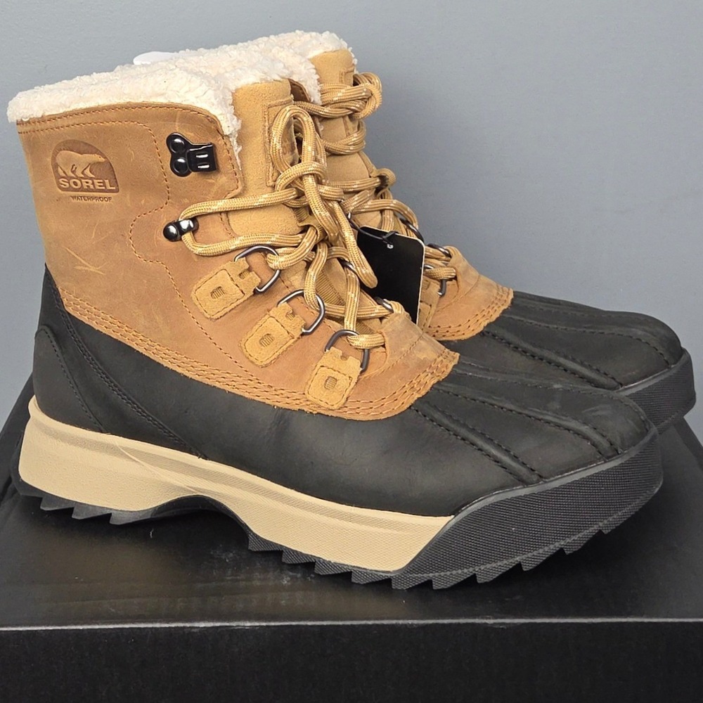Sorel Scout 87 Lux Work Boots Mens 10 Tan Black Waterproof Insulated Winter New